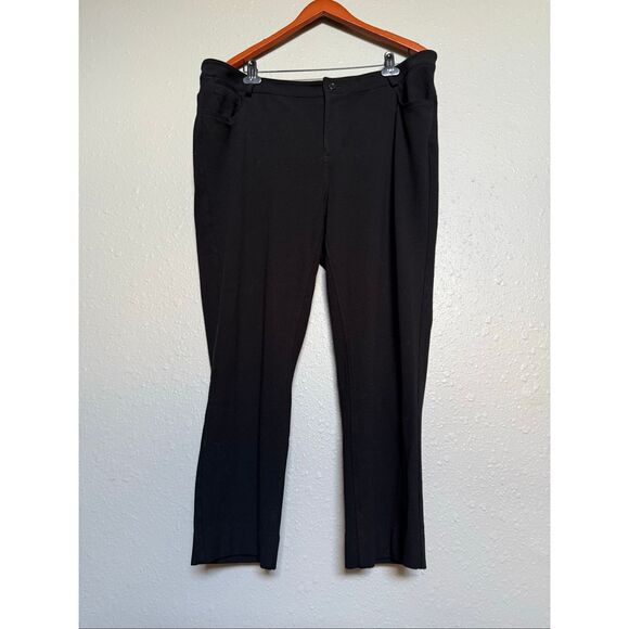 Lauren Ralph Lauren Woman 18W Black Ponte Cropped Dress Pants – Stretch, - Picture 5 of 11